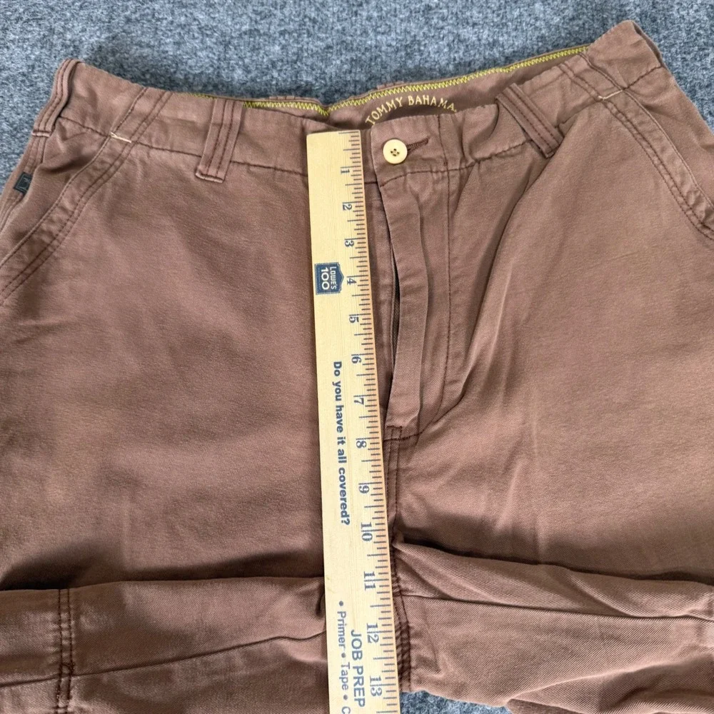Tommy Bahama Mens Chino Short Size 33 Brown Cotton Flat Front Casual Resort Golf